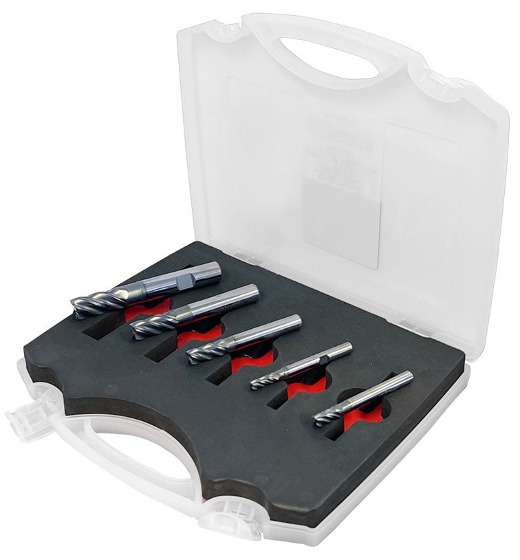 END MILL: 5PC SET VARICUT CARBIDE 4FLUTE COATED (SOMTA) - Image 1